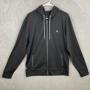 NWT VUORI Jackson Hoodie Mens L Black Athleisure Stretch Comfort Full Zip Pocket